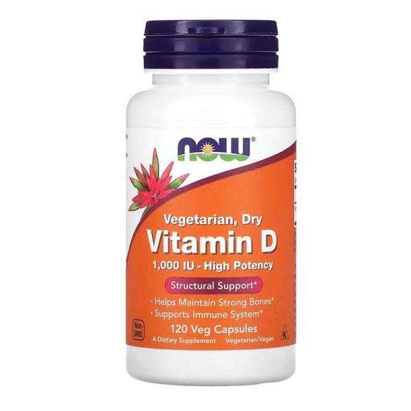Now Foods Vitamin D High Potency 1,000 IU, 120 Veg Capsules