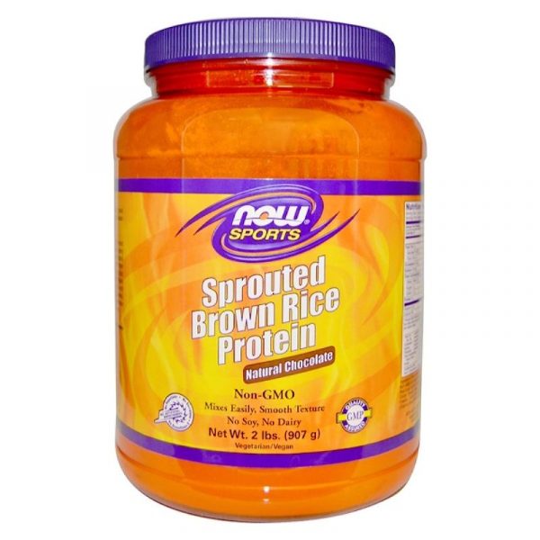 Now Foods Sports Sprouted Brown Rice Protein Natural Chocolate, 2 lb